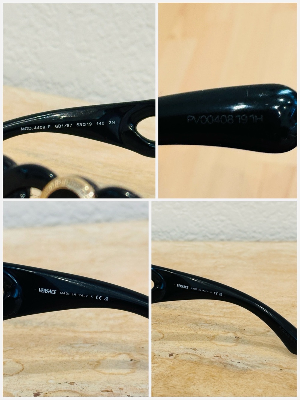 NWT Versace Black Square Frame Medusa Motif Sunglasses New in Box Authentic - Picture 15 of 15